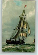 Verlag GL & Co Serie 153 - Frachtkähne , ca 1905 AK Gute Erhaltung Segelboot Lithographie