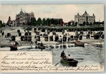 17454 O2238 Zinnowitz , Ostseebad 1902 - Strandhotel u. Schwabe`s Hotel Ruderboote