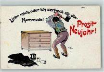 Nr. 6653 - Humor - Liebe mich, oder ich zerhacke die Kommode AK Bürger Bruno 1919 Künstlerkarte