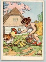 Kind Küken AK Fischerova-Kvechova, M. 1940