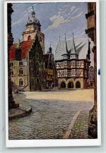 W6320 Alsfeld Marktplatz - Verlag Mandt Lindegreen, K. Künstlerkarte