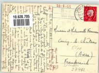 57462 W5960 Olpe , Biggesee Gebrauchsspuren Landpoststempel UKW-Sender Haus Meermann Langinusturm Jugendherberge Ort lt. Stempel