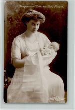 mit Prinz Friedrich - NPG Adel Kronprinzessin Cecilie Foto AK