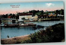 Crossen a.d. Oder Krosno Odrzanskie 1918 - Bismarckstraße Binnenschiff
