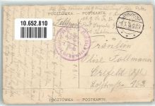 Warschau Warszawa 1916 Gebrauchsspuren Marszalkowska Straße Straßenbahn Scan verzogen