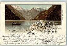 83471 W8240 Schönau a Königssee 1896 Lithographie Königsee
