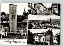 66606 W6690 St. Wendel , Saar - Bahnhofstraße Mercedes Oldimer Wendeliuskapelle Brunnen