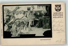 1010 Wien 1. Bezirk, Innere Stadt 1899 - Wiener Rathhaus Keller Winzerfest Malerei