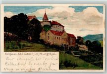76593 W7562 Gernsbach 1904 Lithographie Schloss Eberstein