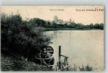 15537 O1252 Grünheide , Mark 1907 - Werlsee Villen Ruderboot