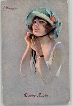 Serie 61 Nr. 6 Minois de parisiennes , par Suz. Meunier Hutmode Meunier