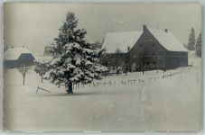 78141 W7741 Escheck Gebrauchsspuren Pension Ort handschriftlich Winter Foto AK