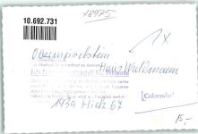 87538 W8975 Obermaiselstein FOTO KEINE AK Pension Waldmann Ort handschriftlich