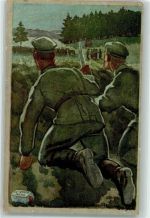 Schützengraben WK I Werbung Bahlsen Keks 1916 Gebrauchsspuren