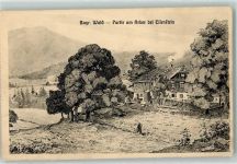 94252 W8371 Bayerisch Eisenstein - Bauernhaus Arber Zeichnung signiert Schweitzer jun.