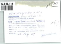 32545 W4970 Bad Oeynhausen FOTO KEINE AK Gasthaus Am Kamin Ort handschriftlich