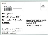 Katjes Gewinnspiel AK Lebensmittel 1987