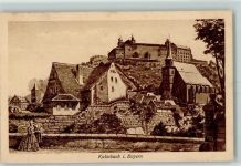 95326 W8650 Kulmbach - Mauer Schloss Paar Hut Zylinder
