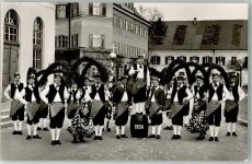 83527 W8092 Haag , Oberbay 1956 Foto AK Tracht Schäfflertanz
