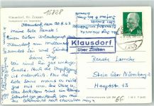 15806 O1630 Zossen b Berlin - Landpoststempel Klausdorf Badestrand am Imperator