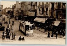 54000 Nancy Foto AK Straßenbahn Gasthaus Rue St.-Dizier