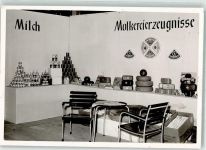 W5534 Lissendorf Messestand Milch Molkereierzeugnisse Glücksklee Käse Lebensmittel FOTO KEINE AK