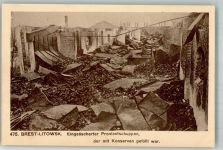 Brest Brest-Litowsk 1916 Foto AK Feldpost WK I Nr. 191 Trümmerot