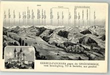 3331 Sonntagberg Fotomontage AK Vogelschau Gesäuseberg Kirche