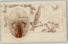 Junger Mann Jugendstil Fotomontage 1913 Privatfoto AK
