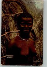 Kapstadt Cape Town Eine barbusige junge lachende Frau Ort lt. Verlag Schwarzafrikan. Erotik Gebrauchsspuren