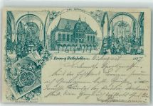 28195 W2800 Bremen 1897 Lithographie Rathaus Ratskeller