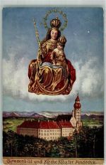 Andechs Kloster Foto AK Kirche Kloster Gnadenbilld
