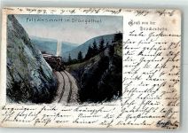 O3700 Wernigerode Felseneinschnitt im Drängethal Brockenbahn Harzbahn 1900