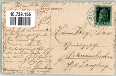 Namenstag Amboss Hammer Hufeisen Schmied 1913 Prägedruck