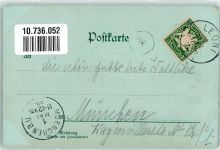 82335 W8137 Leoni , Starnberger See 1898 Gebrauchsspuren Starnberger See Mondschein Verlag Ottmar Zieher-München