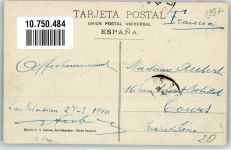 San Sebastian Donostia 1910 Foto AK Nueva Plaza de Toros Marke bildseitig