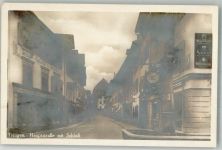 79761 W7890 Tiengen , Hochrhein Gebrauchsspuren Hauptstraße mit Schloss