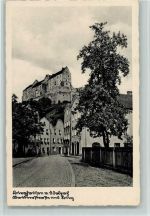 84489 W8263 Burghausen , Salzach - Mautnerstraße mit Burg