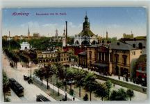 20095 W2000 St. Pauli Foto AK Gasthaus Elbschloss Bräu Straßenbahn