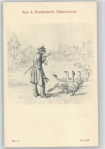 Skizzenbuch Nr. 7 - "Im Amt" Zeitung lesen - Berufe Hendschel, A. Künstlerkarte