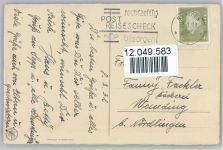 Junge als Mann mit Hut und Spazierstock Namenstag 1932