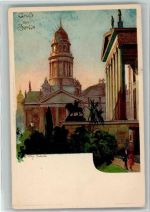 W1000 Berlin Mitte Velten litho ca 1898 AK Neue Kirche, Schauspielhaus Kley, H.
