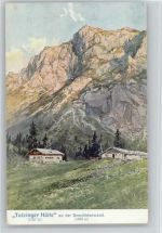 Berghütten - Tutzinger Hütte und Hüttenstempel - Compton, T. Künstlerkarte