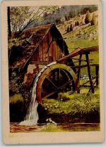 Wassermühle sign Goetze Schwarzwaldmühle Künstlerkarte