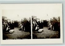 Bethlehemiten am Backofen Foto AK Stereo Bild Motiv Israel