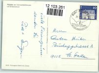 Flüelen Vierwaldstättersee - Raddampfer AK Binnenschiff 1976