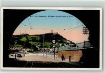 San Sebastian Donostia - Blick auf den Berg Igueldo aus einem Tunnel