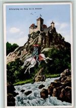 W5486 Altenahr Rittersprung von Burg Are - Sage 1938 AK Felle, Eugen