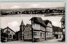 34576 W3588 Homberg , Efze Gebrauchsspuren Schule Kirche Gemischtwaren Küllmar Landpost
