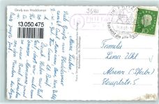 34576 W3588 Homberg , Efze Gebrauchsspuren Schule Kirche Gemischtwaren Küllmar Landpost